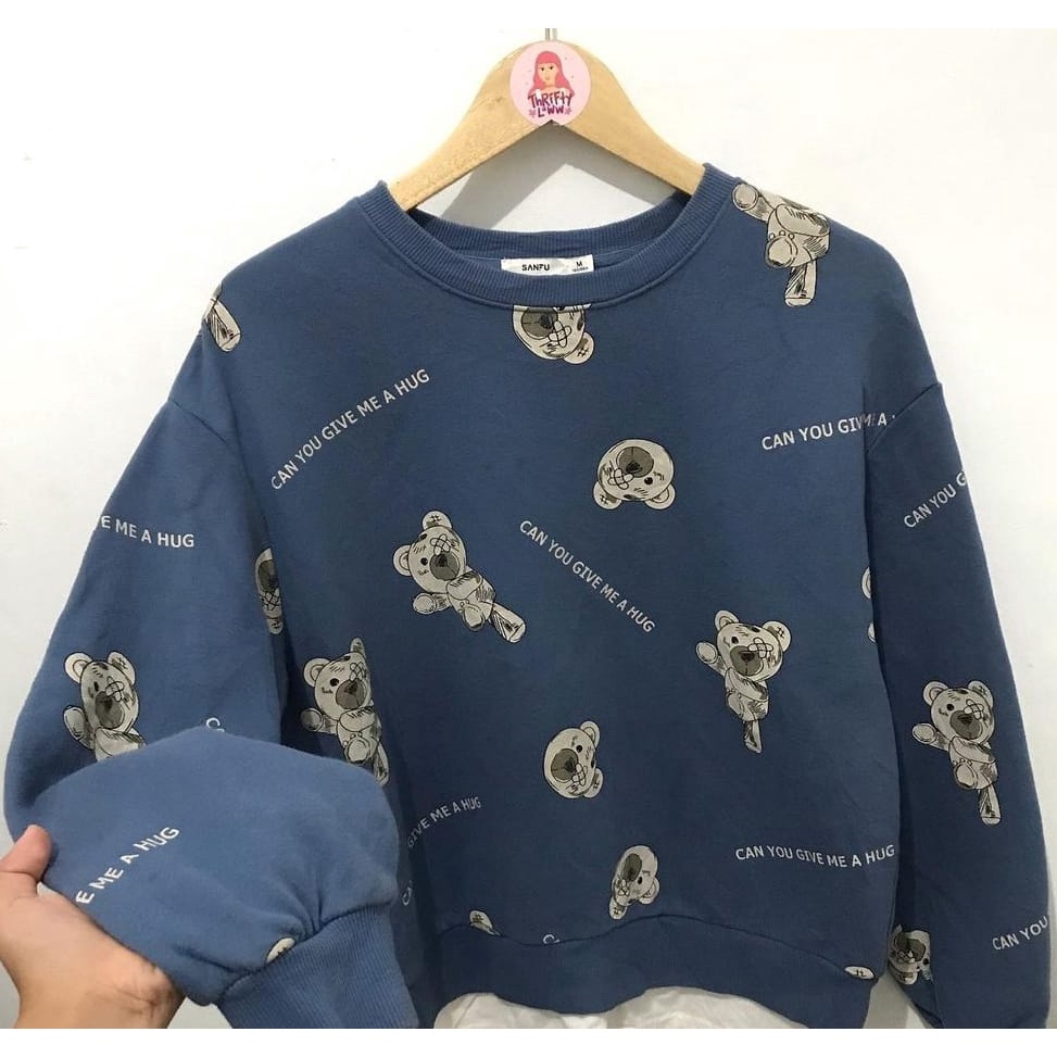 SICK BEAR PULL PRINT SWEATER WANITA OVERSIZE - CREWNECK WANITA TERBARU