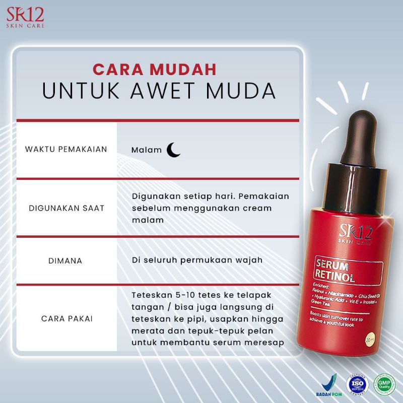 retinol serum SR12/serum wajah/serum retinol