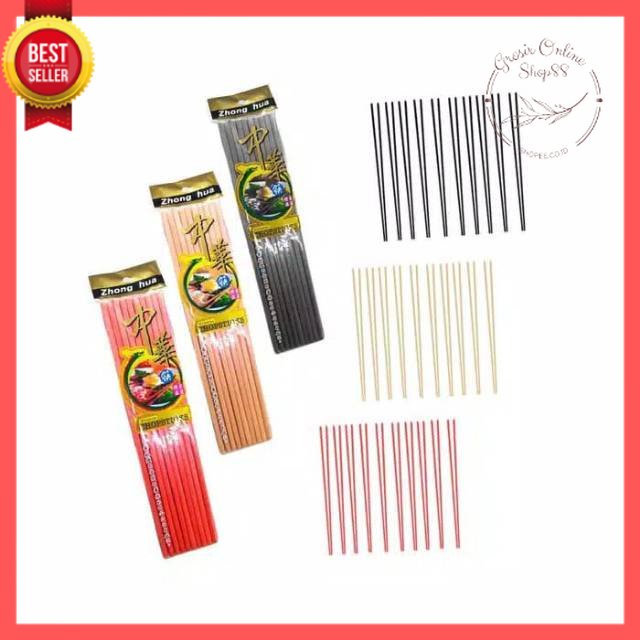 GOS -A206- Sumpit Melamin 1 Pack 10 Pasang - Sumpit Mie - Chopstick Dine Mate