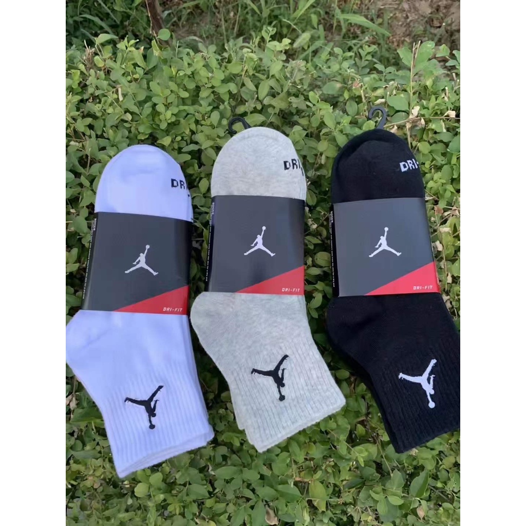 Kaos Kaki AJ Air Jordan Dry Fit Medium Cutting Tebal Kaos Kaki Olahraga Pria Wanita Panjang Pendek Basket