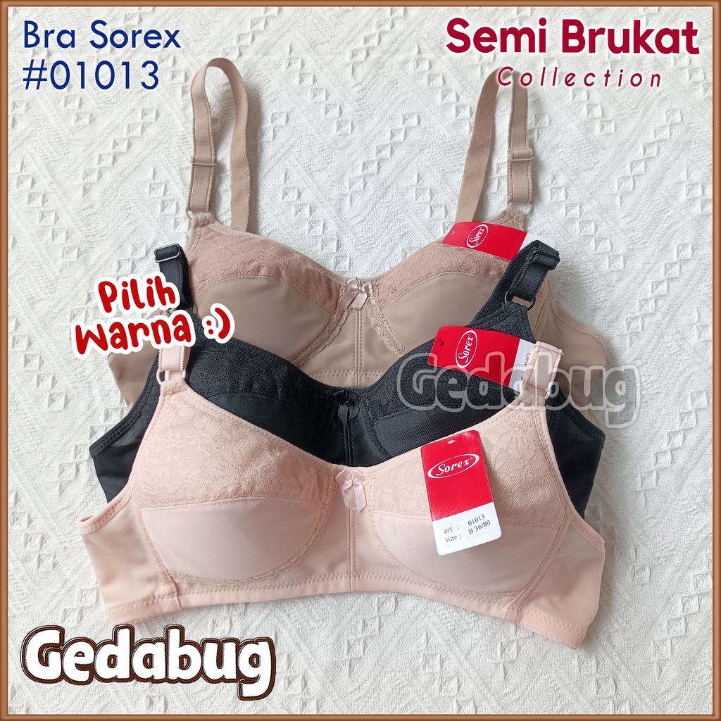 OBRAL Bra Sorex Model Tanpa Busa Tanpa Kawat 01013 Brukat - gedabug