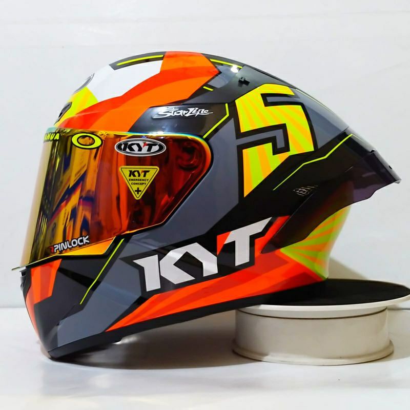 HELM KYT TT COURSE MOTIF JAUME MASIA 2019 PAKET GANTENG|Kyt Ttc