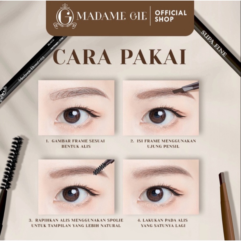 MADAME GIE SUPA FINE THIN MECHANIC BROW/ PENSIL ALIS MADAME GIE