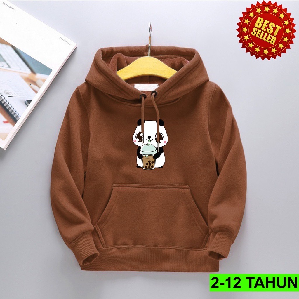 LITTLE PANDA Jaket Hoodie Anak Viral Bahan Fleece II Jumper Hoodie Anak  LITTLE PANDA II Sz M - XL ( Laki Laki &amp; Peremepuan )