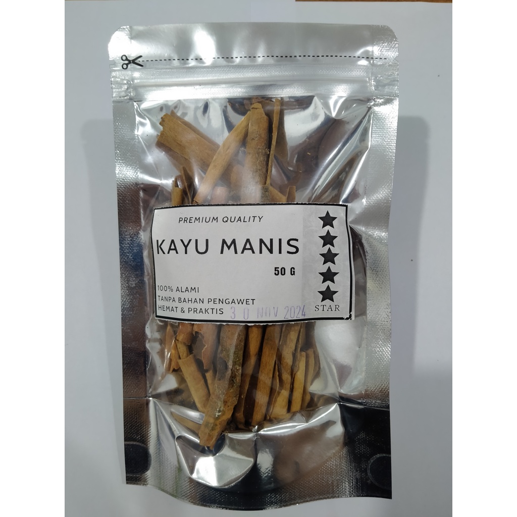 Kayu Manis Utuh 50gr / Cinnamon Stick / bumbu rempah / batang kayu manis