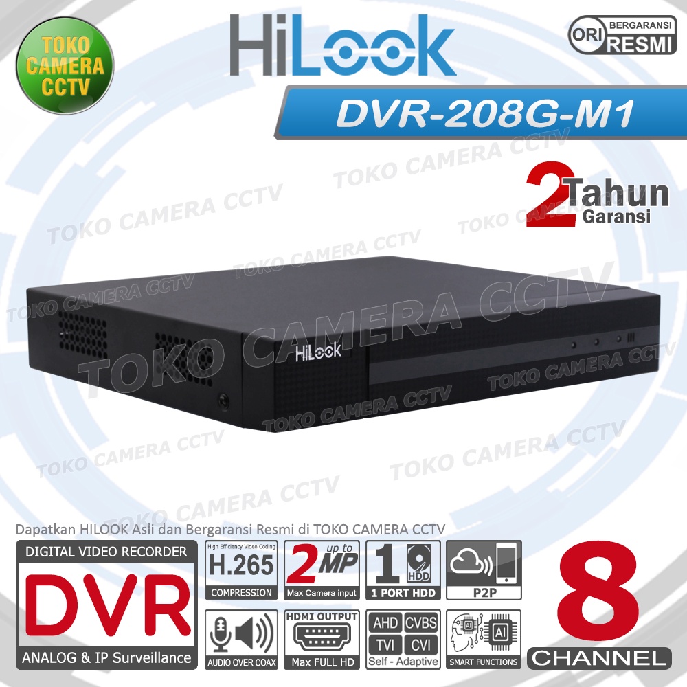 DECORDER CCTV 8CH HILOOK DVR 208G M1 8 CHANNEL