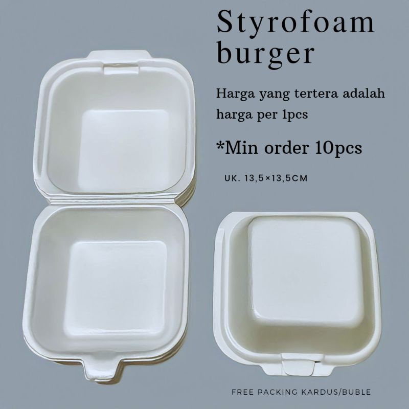 styrofoam burger seblak donat / styrofoam kecil