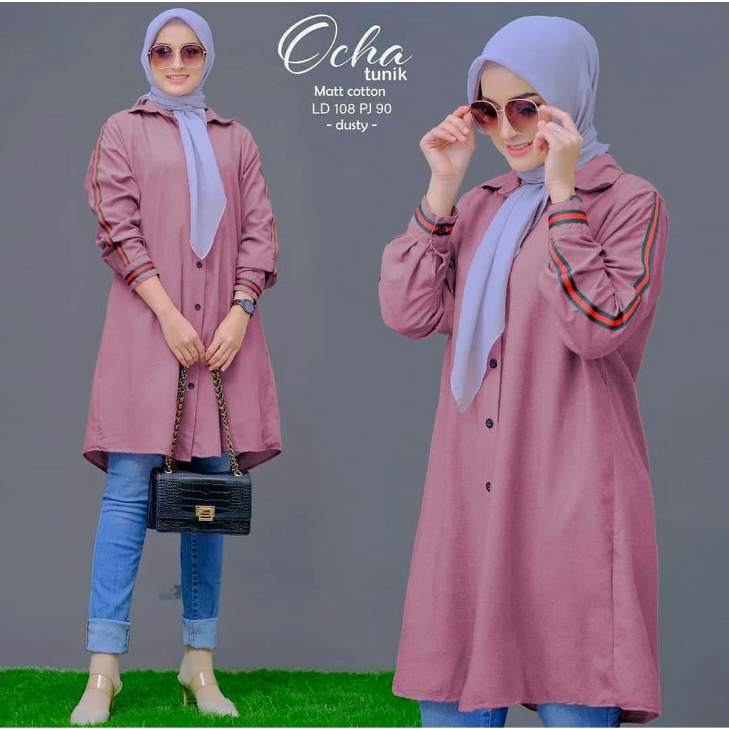 Baju Wanita Tunik Ocha Crinkl