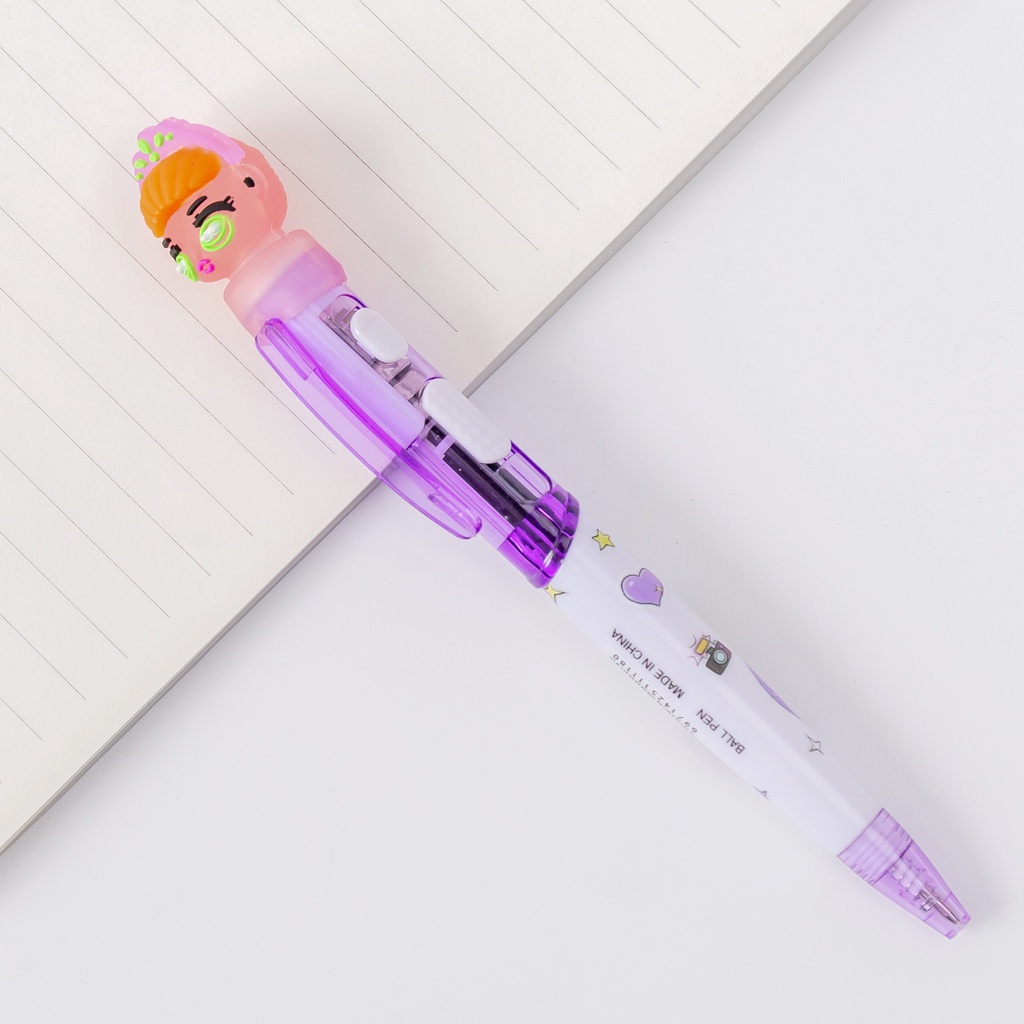 [MTOYS] Pulpen / Pena Berlampu dengan Karakter Lucu dan Imut buat Sekolah - JT0016