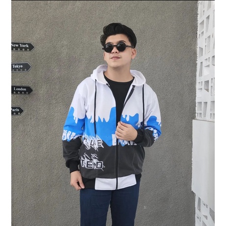 BLUE JAKET ZIPER HOODIE PRIA