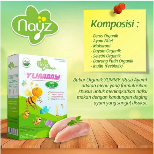 Nayz Bubur Tematik Organik &amp; Nayz Beras Tematik Organik 50gr Makanan Bayi MPASI