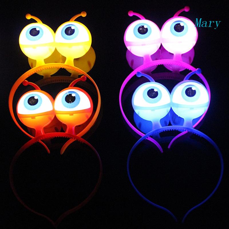 Mary Alien Bola Mata Hair Hoop Hairbands Aksesoris Rambut Bersinar Nikmat Pesta Untuk Anak