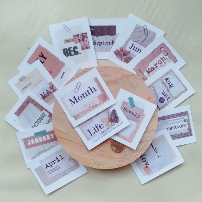 

Sticker Month Untuk Scrapbook/Jurnal