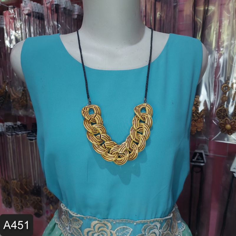 Kalung Wanita Etnik Motif Rantai Aksesoris Kalung hijab
