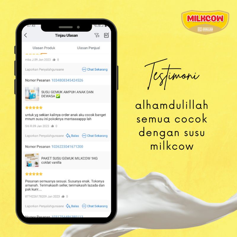 MILKCOW SUSU SAPI PENGGEMUK BADAN AMPUH