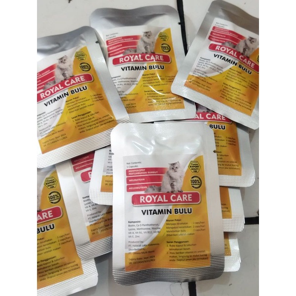 Royal Care Vitamin Bulu Kucing isi 5 Caps Membuat Kulit Sehat (Anti Rontok)