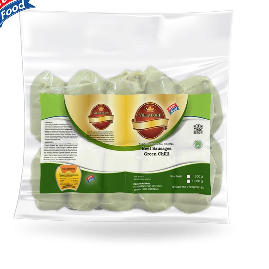 

[KODE 77] Sosis Sapi Mini Cabai Hijau Villadorp 500gr