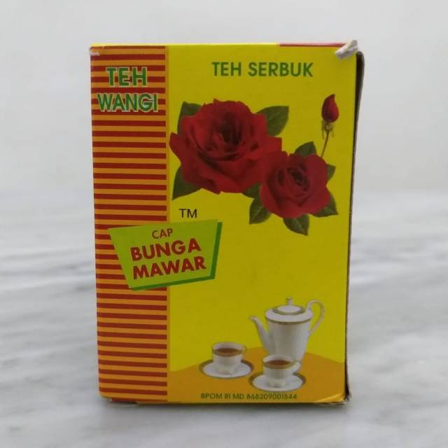 Teh serbuk cap bunga mawar 50 gr 10 pcs / pak