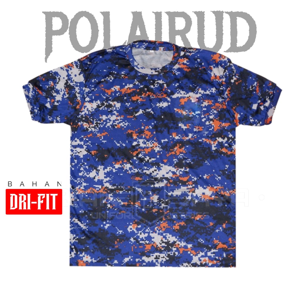 Terbaru Kaos Pdl Tni loreng drifit TNI-AD Kri Layar Auri Lengna Pendek