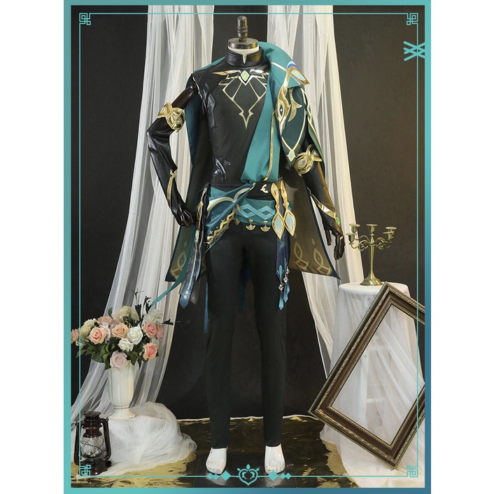 Anime Genshin Impact Al Haitham Cosplay Costume Wig Halloween Party Performance Outfit Game Suit Uniform Costume for Men