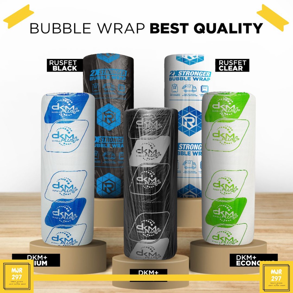 

RB BUBBLE WRAP ROLL HITAM BENING PLASTIK BUBBLE WRAP BENING DKM+ 125CM x 50M