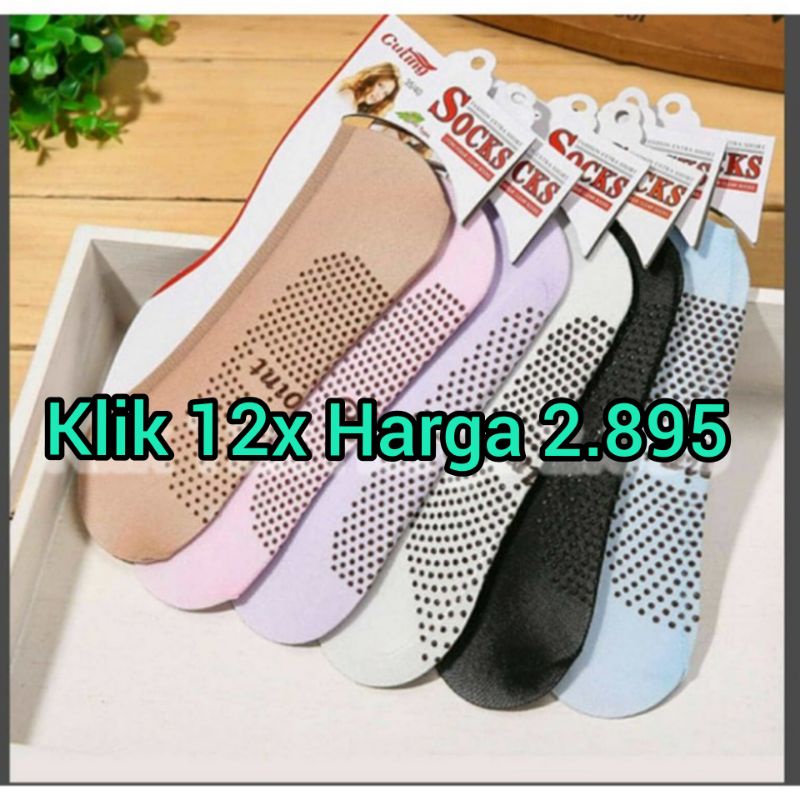 [GROSIR] Kaos Kaki Balet Anti Slip / Kaos Kaki Wanita Pendek / Hidden Sock Import [BALET SLIP ECER]