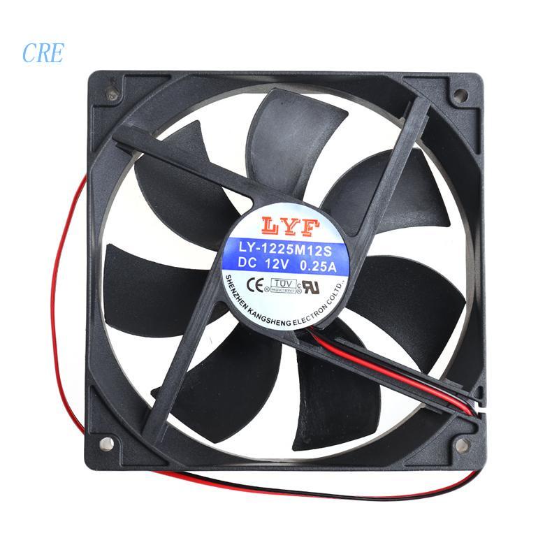 Cre 120x120x25mm Kipas Pendingin CPU Untuk DC 12V 2pin Silent Cooling Fan CPU Cooler Chassis Radiator Untuk Kipas Komputer Desktop