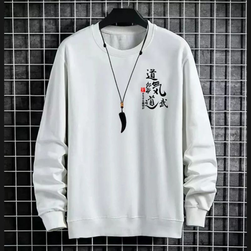 JAPAN.FONT Sweatshirt Basic II Sweater Crewneck Print DTF II Sz M - XL Anak &amp; Dewasa ( Pria &amp; Wanita )