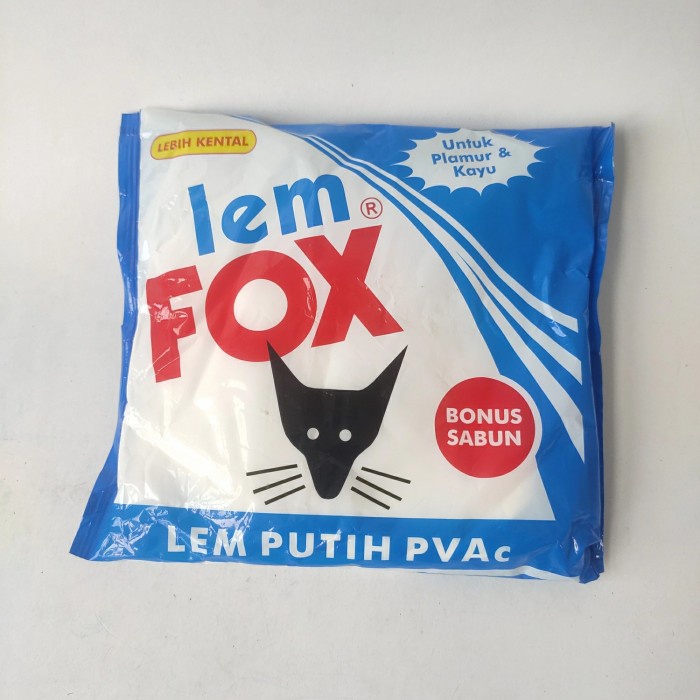 

LEM FOX PUTIH KAYU KERTAS KAIN PER PLASTIK 600 GR / FOX