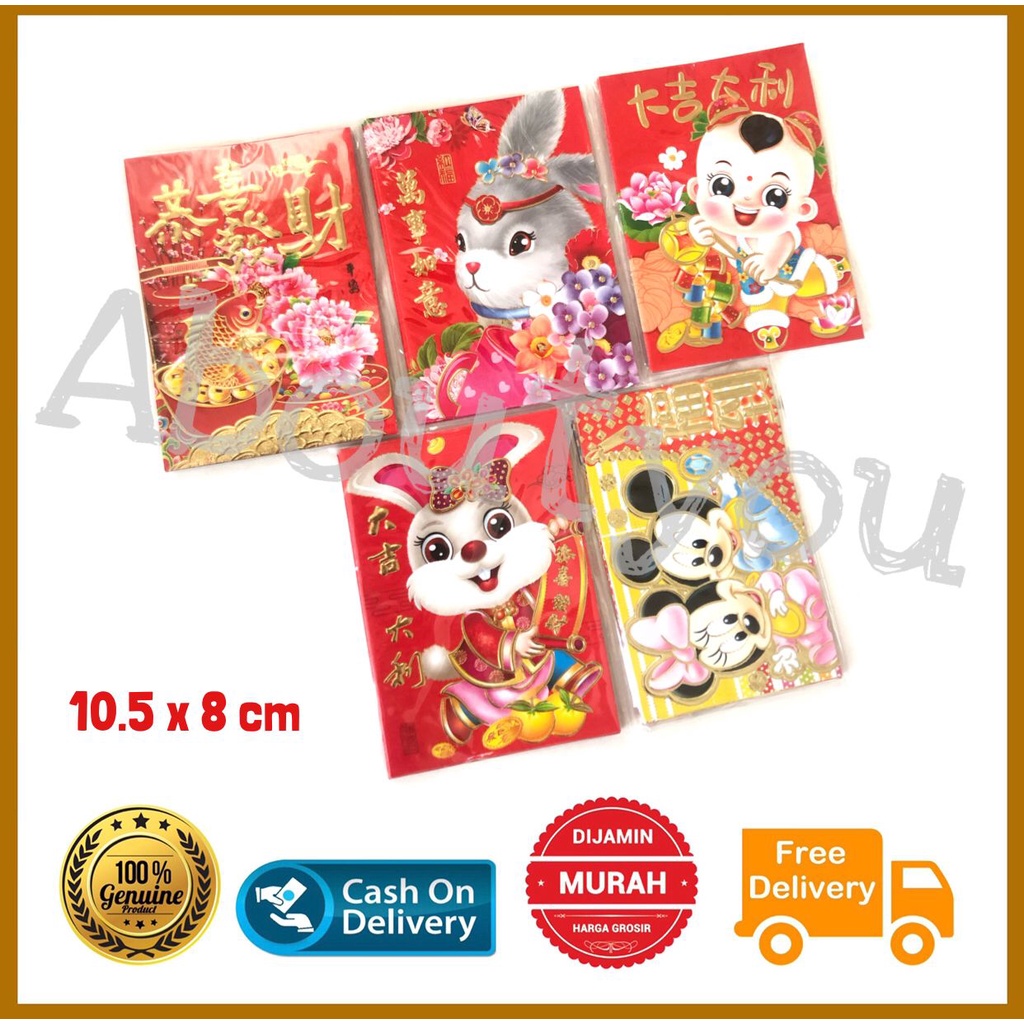 

1 set 6 Angpao IMLEK sincia KARAKTER timbul amplop Chinese new year shio unik lucu murah