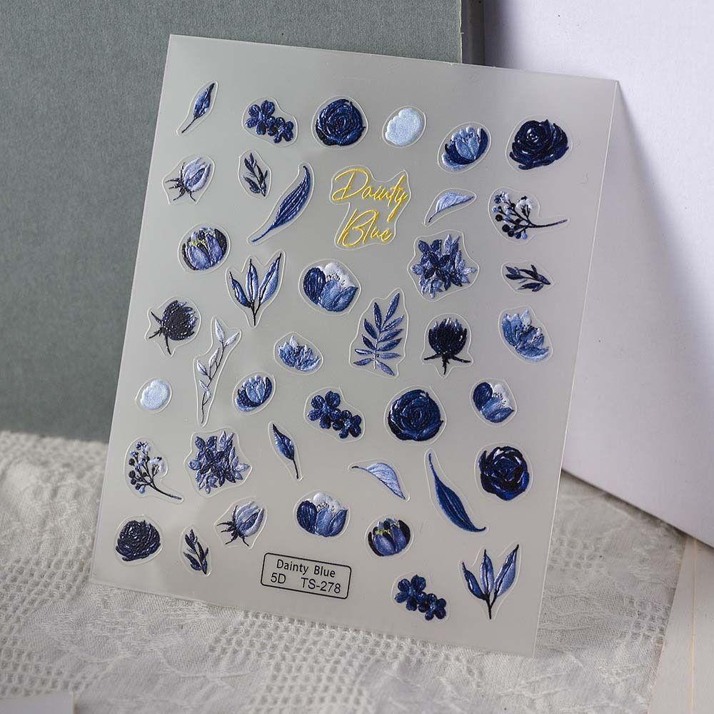 Needway   Stiker Kuku Cina DIY Nail Art Fashion Hutan Keramik Crane Karakter Cina Nail Art Dekorasi