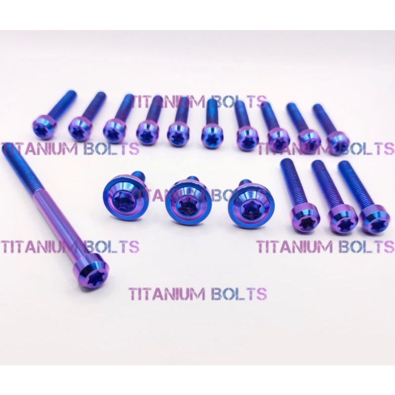 Baut CVT Set Titanium Bolts GR5 Yamaha Mio Karbu Mio Sporty Mio Soul Mio J Mio M3 Original