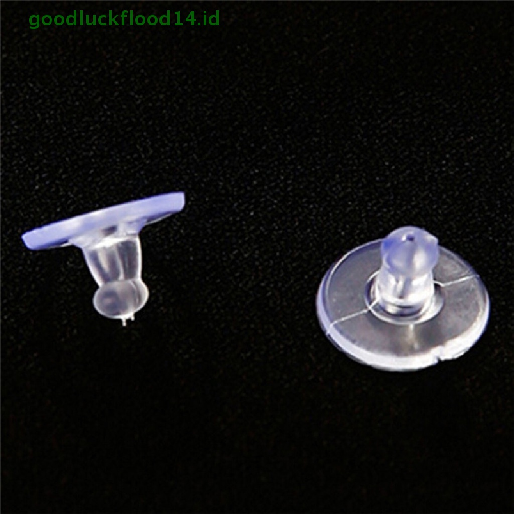 [GOOGFOUR] 50pcs Karet Heavy Duty Earring Backs Sleeves Holders Stoppers Silikon Mur Lembut [TOP]