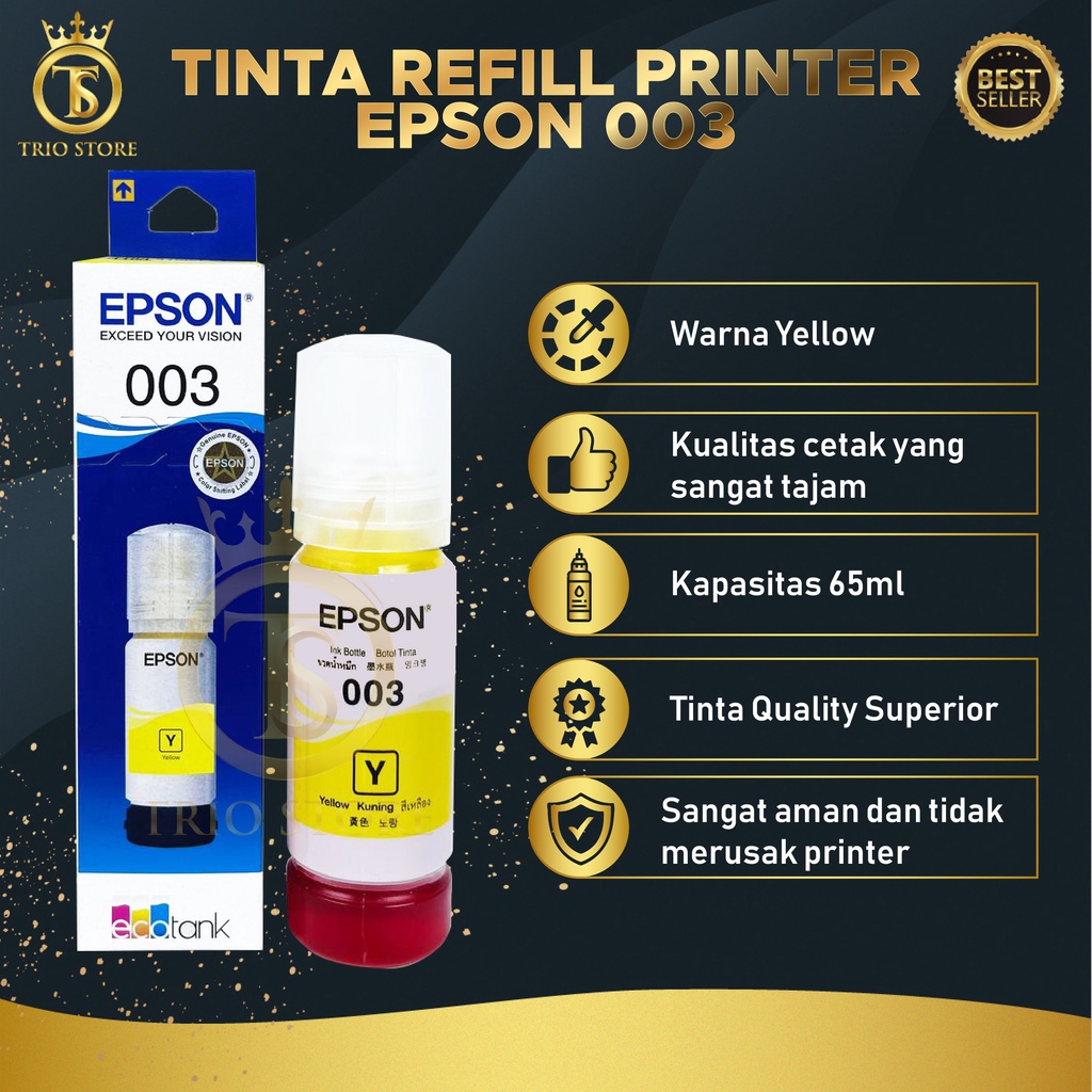 1 SET 4 PCS Tinta Epson 003 Premium For Printer L1110 L5190 L3150 L3110 L3100