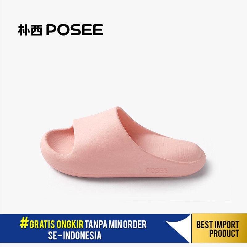 Sandal Posee Slip-On Sandal Indoor Rumah   Tinggi Grade Home Bersol Tebal Home Non-slip Kamar Man Ma