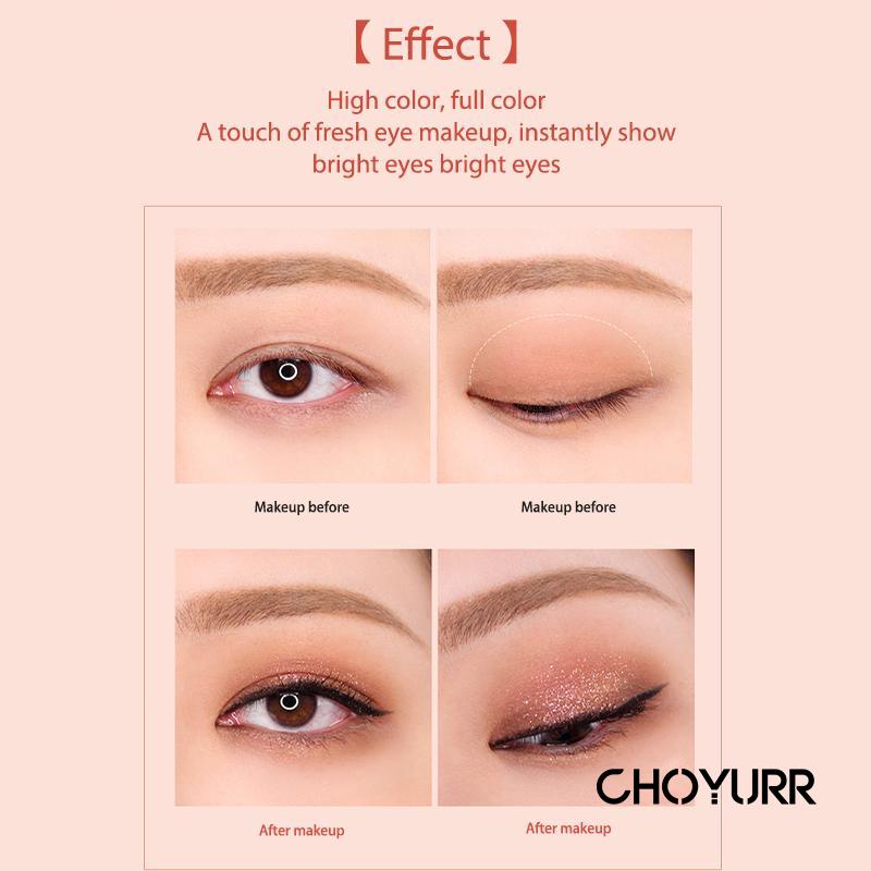 【COD】Eyeshadow 4 Warna Kombinasi Glitter Mata Pearlescent Waterproof Tahan Lama Beautiful Makeup Korean Import-CH