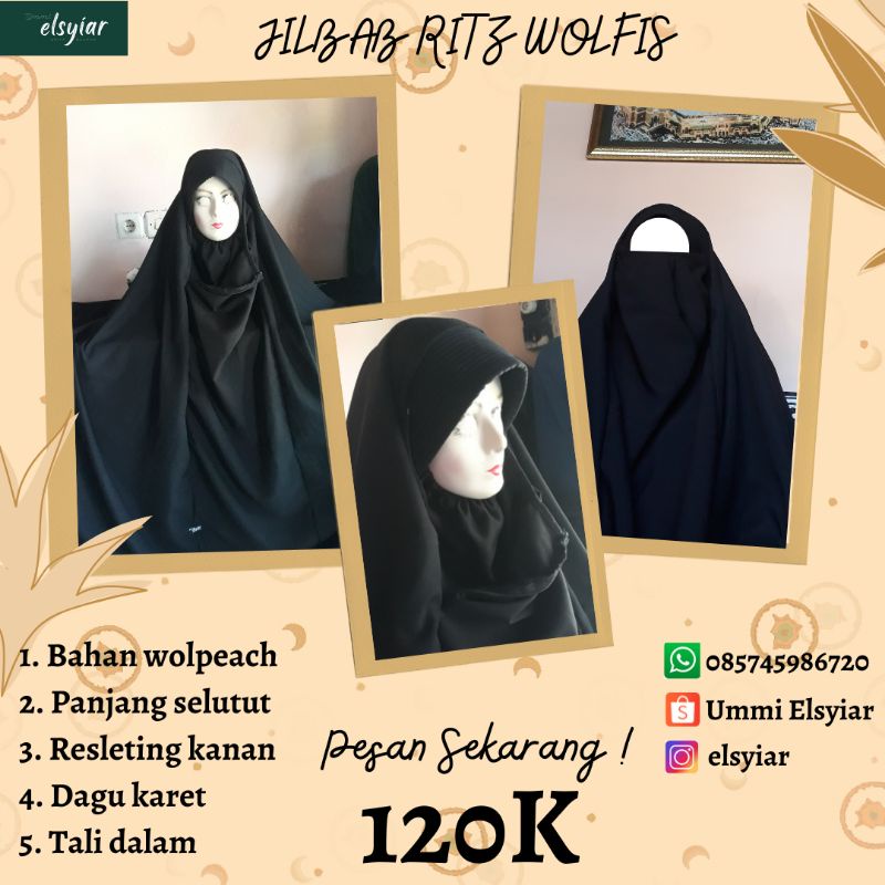 JILBAB WOLFIS CADAR RITZ / MAKASSAR