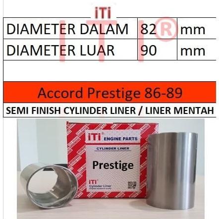 Cylinder Liner (Boring) Honda Accord Pestige (86-89)