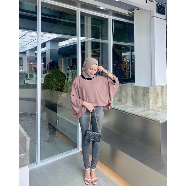 Famela Batwing Blouse - Atasan Wanita - Baju Lengan Panjang