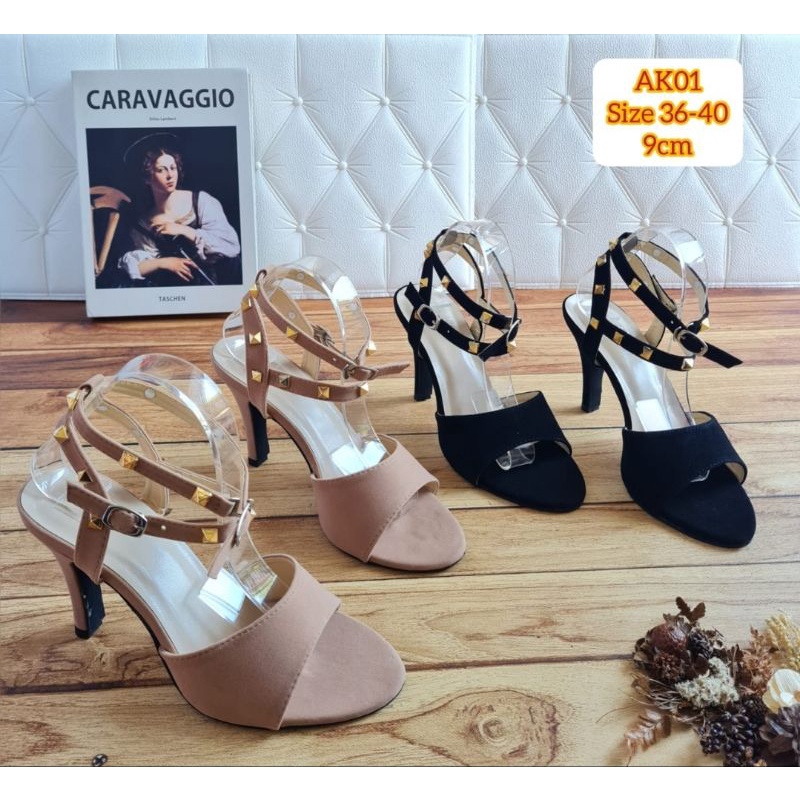 ABBUSHOES AK 01  High Heels Wanita - Suede stut  9cm