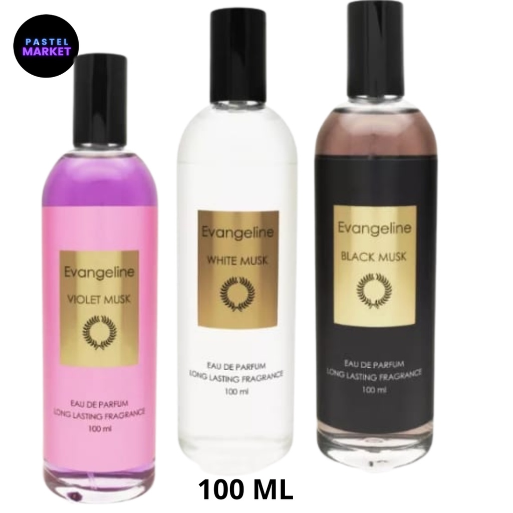 Pastel Market Parfum Wanita Tahan Lama 24 Jam Evangeline Black Voilet White Musk Murah Original Miny