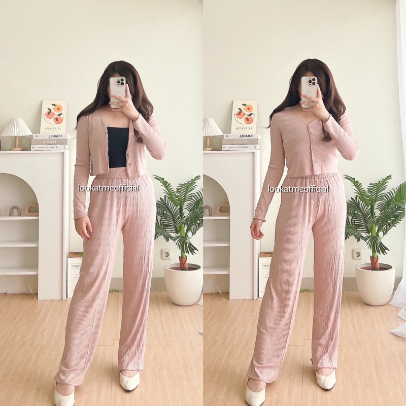 lookatmeofficial • Anya setelan Wanita Cardi+Pants 6595