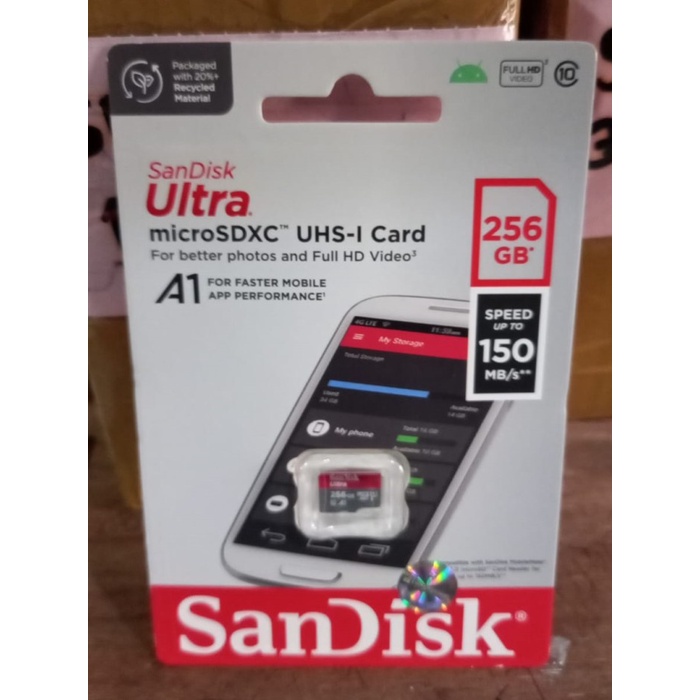 MicroSD SanDisk Ultra 256GB 150MB/s microSDXC A1 UHS-I