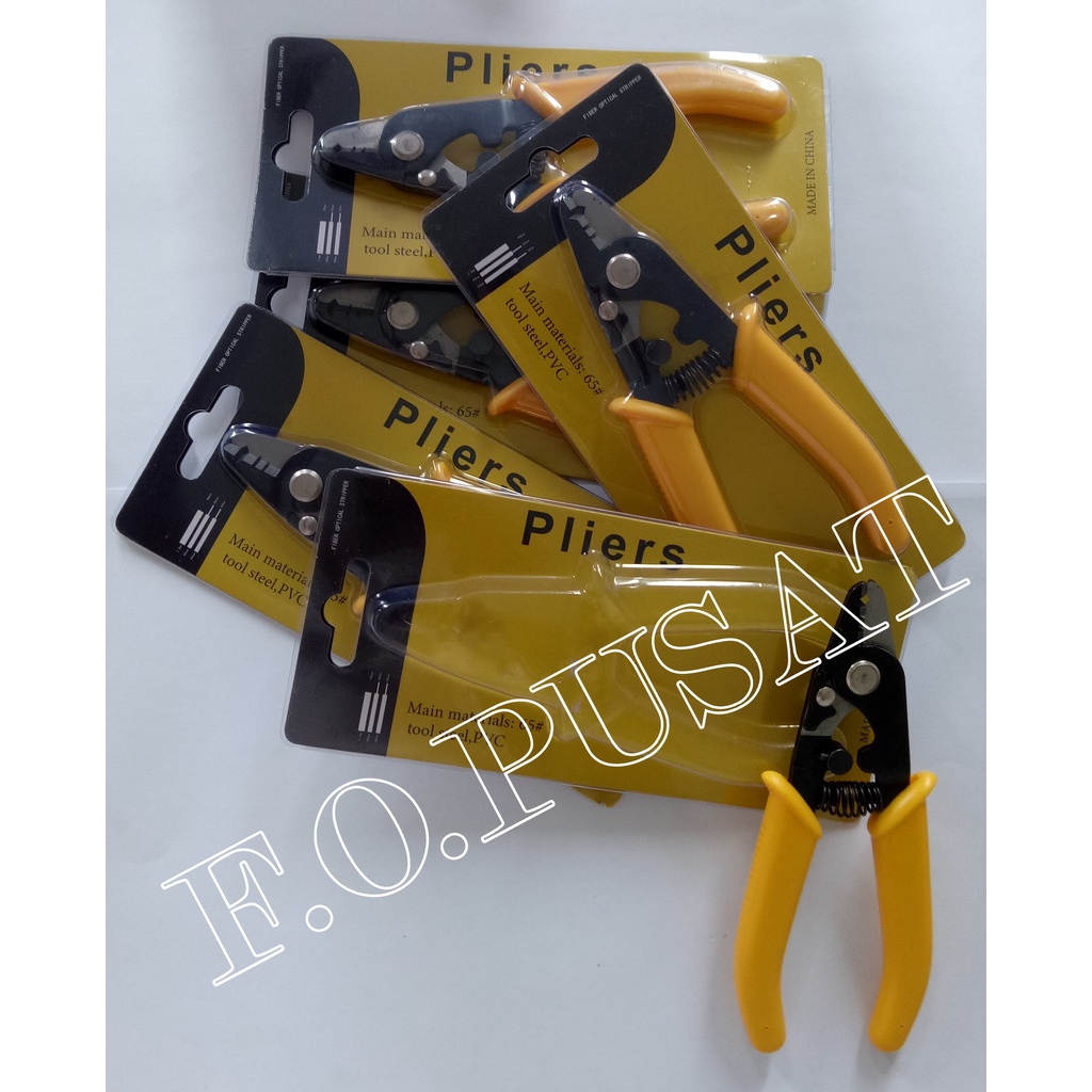 Pliers 3 Lubang Tang Potong Kupas Kabel Fiber Optic Stripper Plier