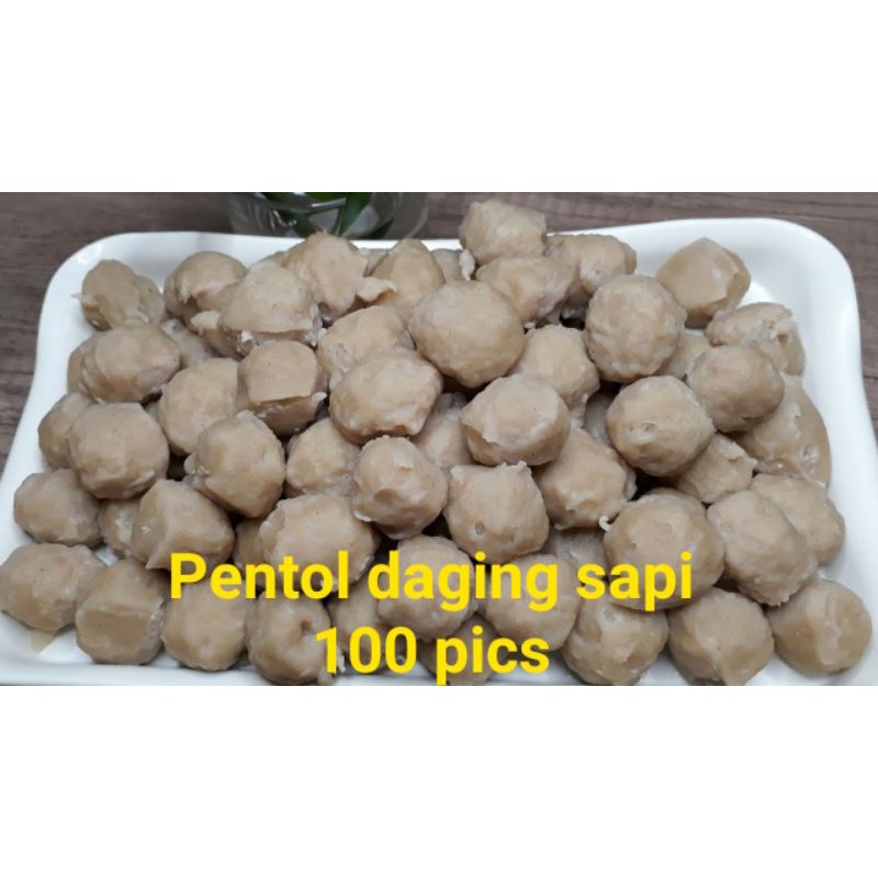 Jual Pentol Bakso Kecil Isi 100 Pics Kemasan Vakum Shopee Indonesia