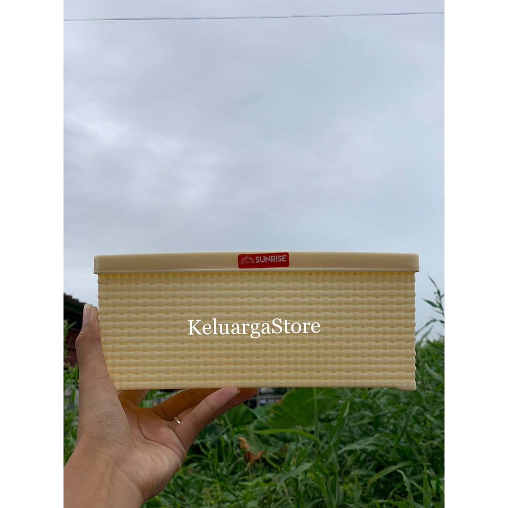 Tempat tissue motif rotan / kotak tissue sunrise Appolo