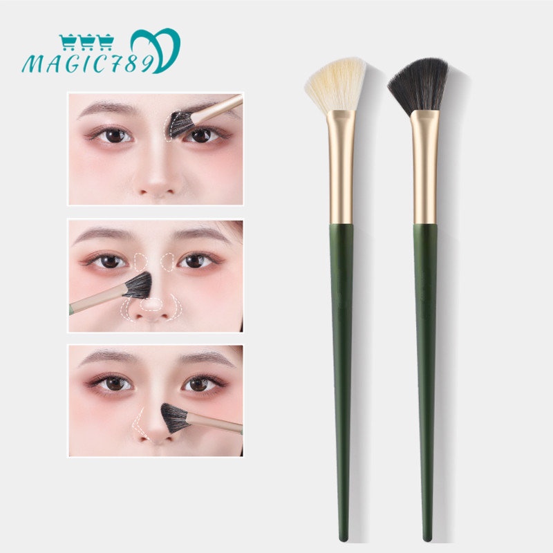 Magic789 Sikat Peneduh Siku Trendi Kontur Hidung Brush Highlight Bubuk Cream Kosmetik Concealer Foundation Eye Shadow Blending Brushes Alat Makeup