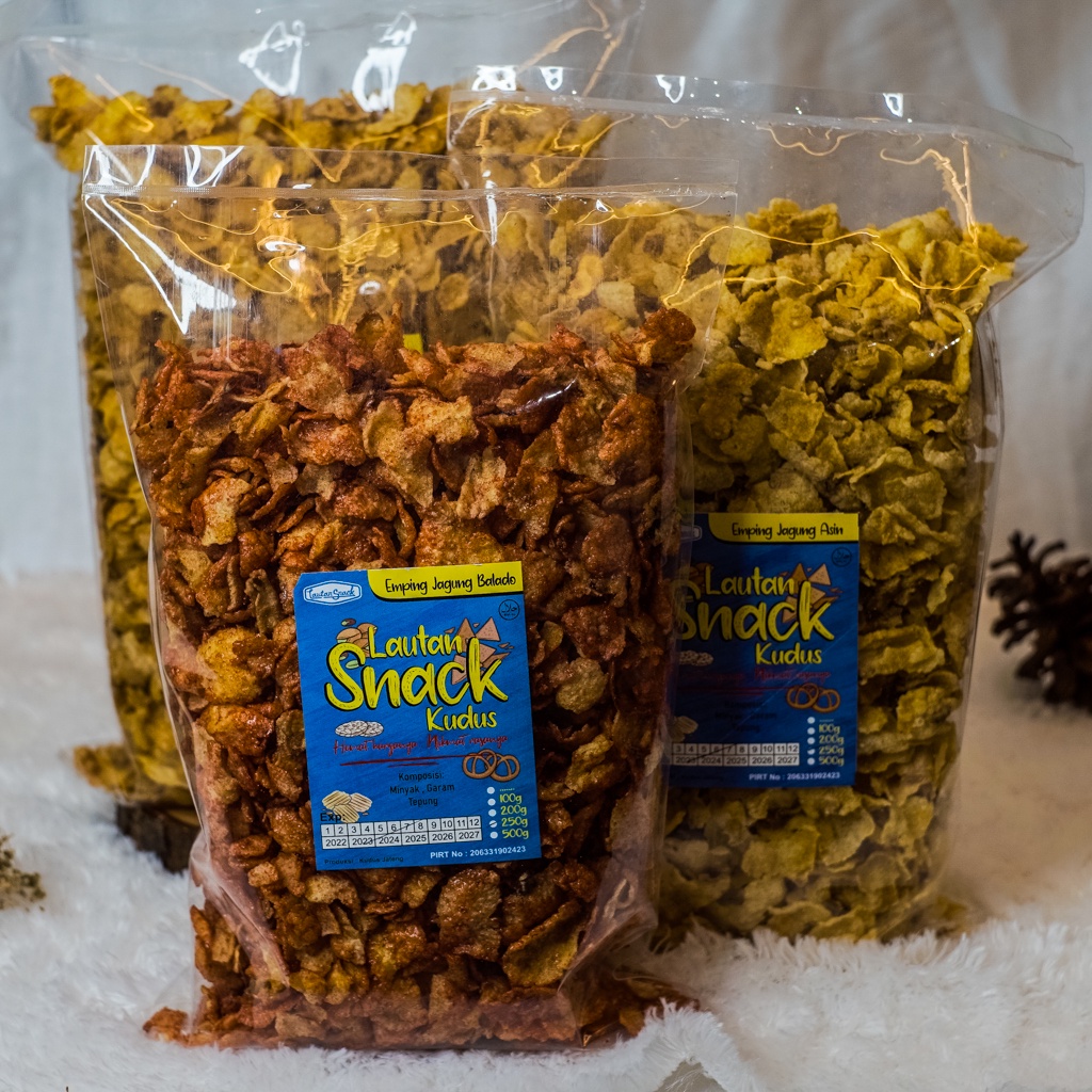 

Cemilan Sehat Diet | Lautan Snack | Emping Jagung 250, 500 gram