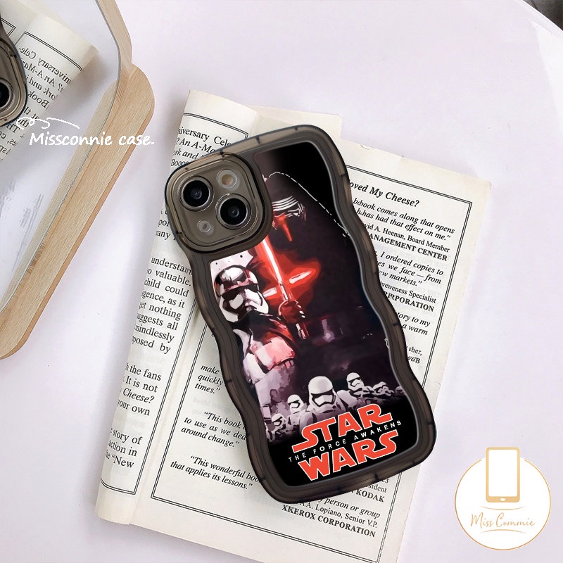 Kompatibel Untuk iPhone 11 Pro Max14 13 12 Pro Max 6 6s 8 7 Plus XR 14Plus X XS Max SE 2020 Ins Trendi Merek Star Wars Lembut TPU Wavy Edge Back Case