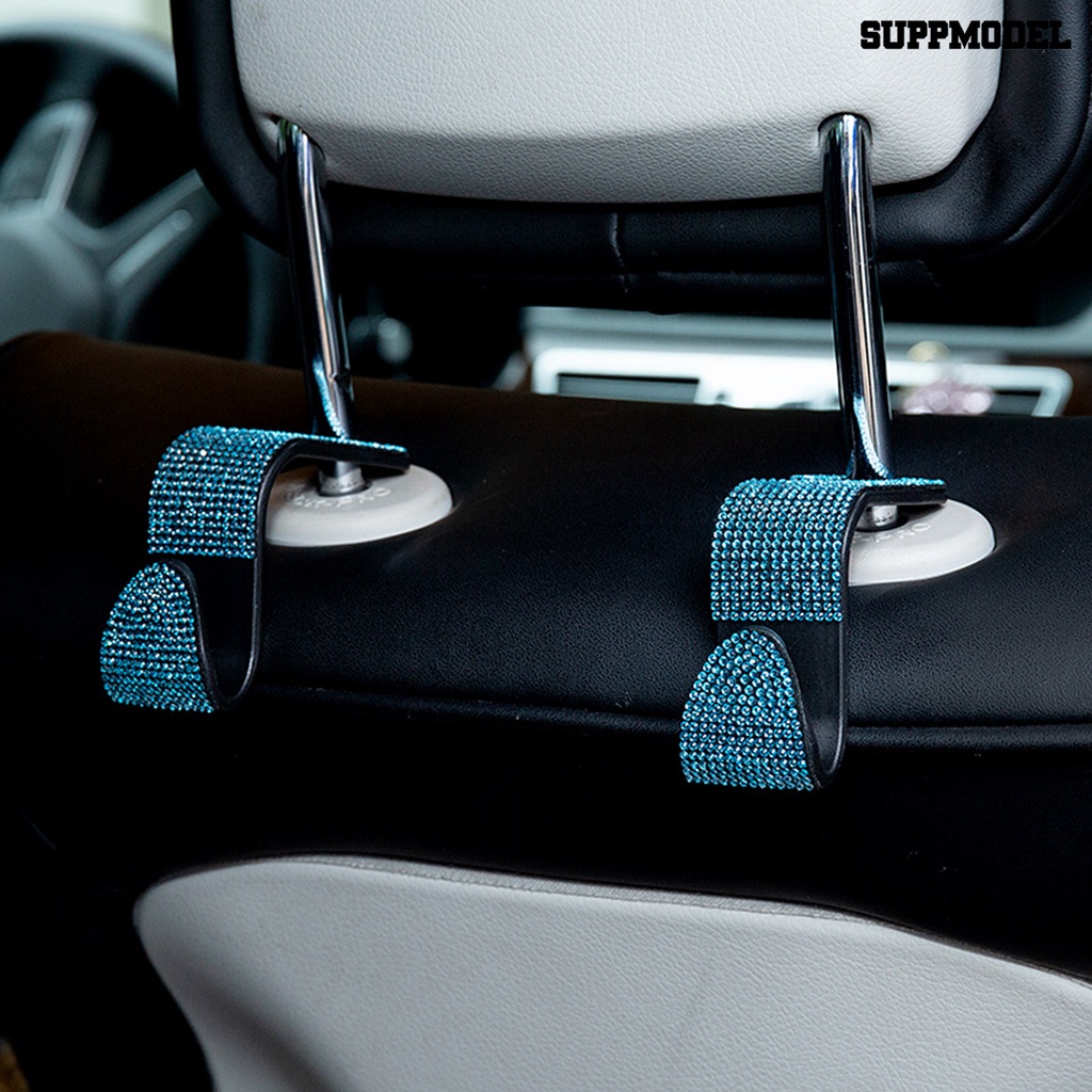 [SM] Indah Gantungan Mobil Setengah Desain Terbuka PP Berlian Imitasi Auto Seat Back Hook Aksesoris Interior